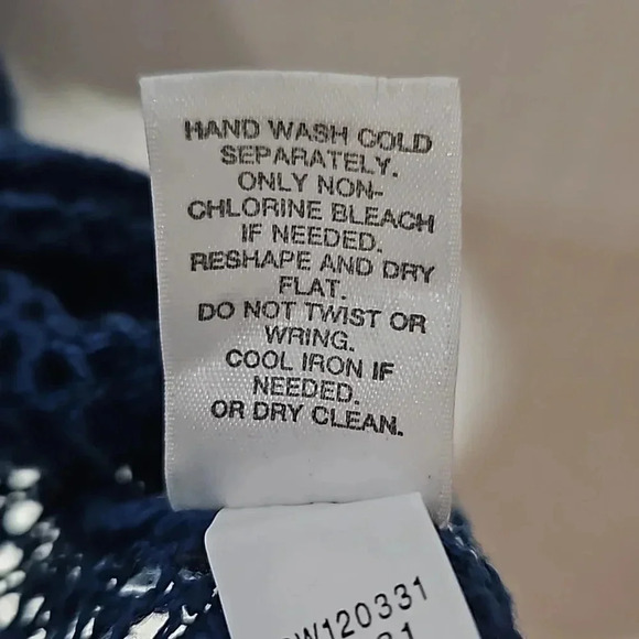 J. Jill Open Knit Sweater Teal Blue Linen Cotton Blend Women's Small - Picture 10 of 16